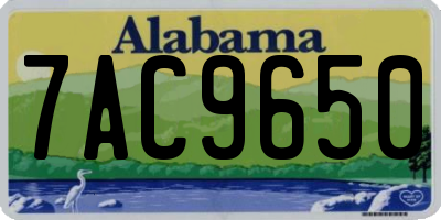 AL license plate 7AC9650