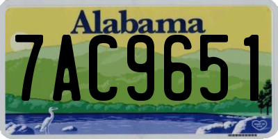 AL license plate 7AC9651