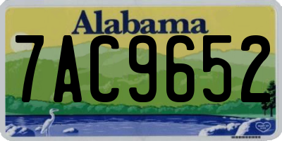AL license plate 7AC9652