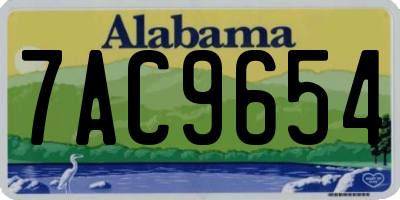 AL license plate 7AC9654