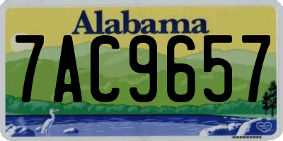 AL license plate 7AC9657