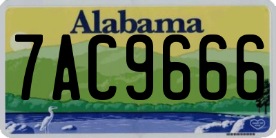 AL license plate 7AC9666
