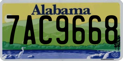 AL license plate 7AC9668