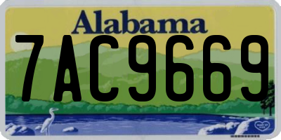 AL license plate 7AC9669