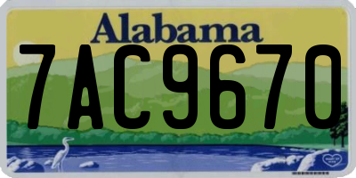 AL license plate 7AC9670