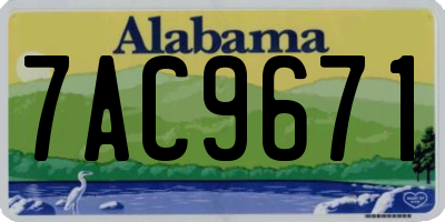 AL license plate 7AC9671