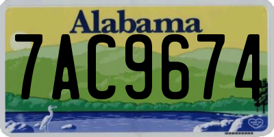 AL license plate 7AC9674