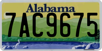 AL license plate 7AC9675