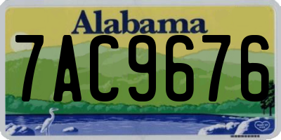 AL license plate 7AC9676