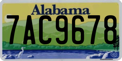 AL license plate 7AC9678
