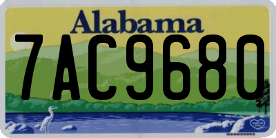AL license plate 7AC9680