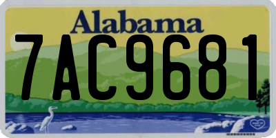 AL license plate 7AC9681