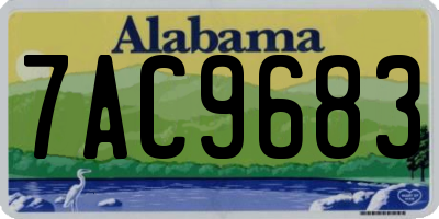 AL license plate 7AC9683