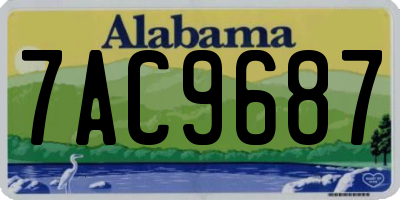 AL license plate 7AC9687