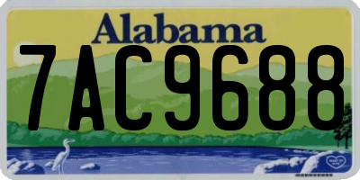 AL license plate 7AC9688