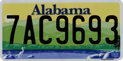 AL license plate 7AC9693