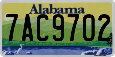 AL license plate 7AC9702