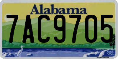 AL license plate 7AC9705