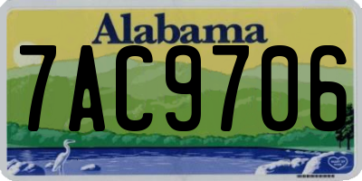 AL license plate 7AC9706