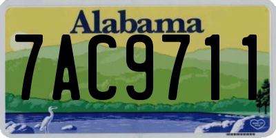 AL license plate 7AC9711