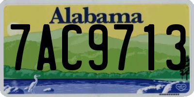 AL license plate 7AC9713