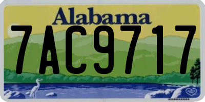 AL license plate 7AC9717