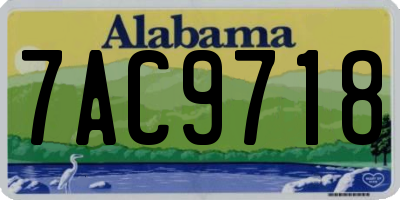 AL license plate 7AC9718