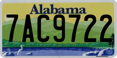 AL license plate 7AC9722