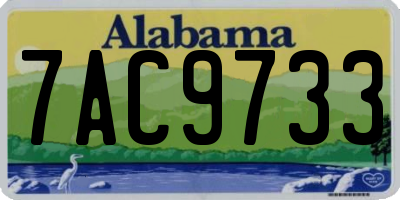 AL license plate 7AC9733