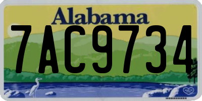 AL license plate 7AC9734