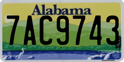 AL license plate 7AC9743