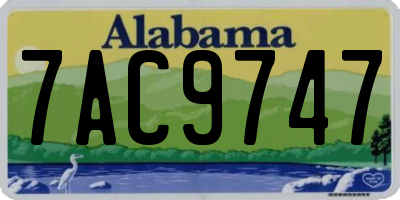 AL license plate 7AC9747