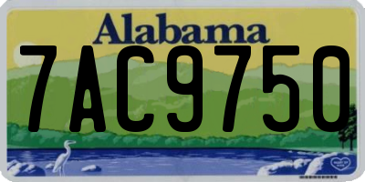 AL license plate 7AC9750