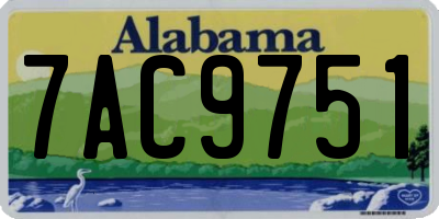 AL license plate 7AC9751