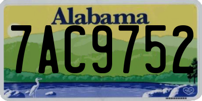 AL license plate 7AC9752
