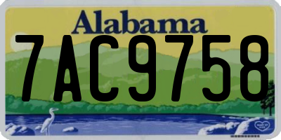 AL license plate 7AC9758