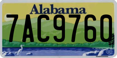 AL license plate 7AC9760
