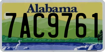 AL license plate 7AC9761