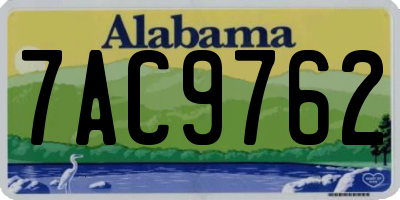 AL license plate 7AC9762