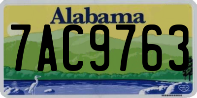 AL license plate 7AC9763