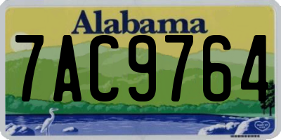 AL license plate 7AC9764