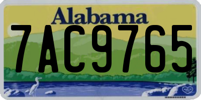 AL license plate 7AC9765