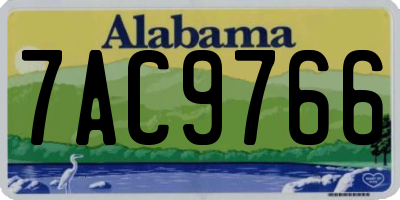 AL license plate 7AC9766