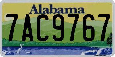 AL license plate 7AC9767