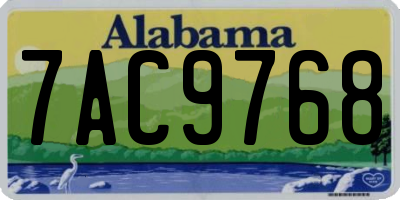 AL license plate 7AC9768