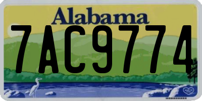 AL license plate 7AC9774