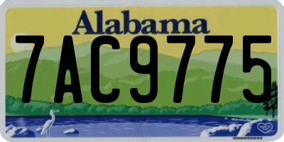 AL license plate 7AC9775