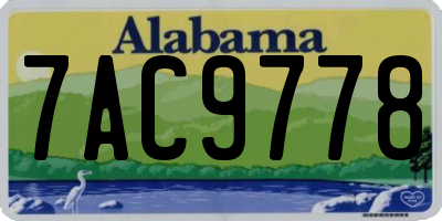 AL license plate 7AC9778