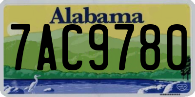 AL license plate 7AC9780