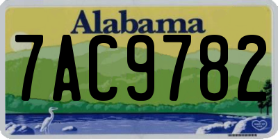 AL license plate 7AC9782